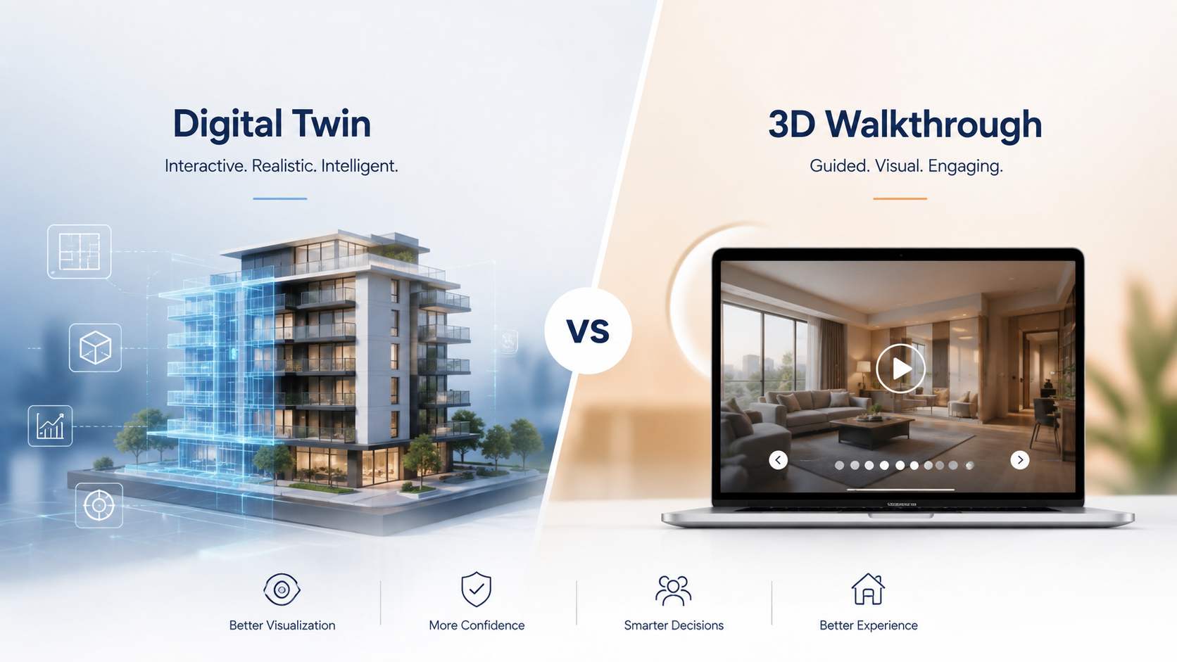 Digital Twin vs 3D Walkthrough: What’s the Real Difference for Property Buyers?